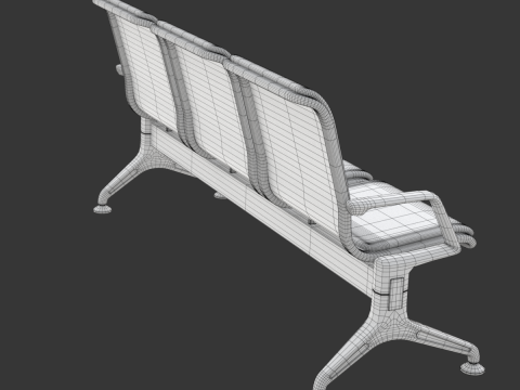 Airport seat Modelo 3D