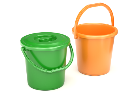 Plastic Bucket with Plastic Handle 3D मॉडल