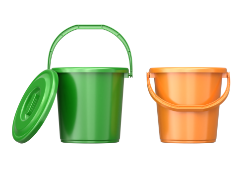 Plastic Bucket with Plastic Handle 3D मॉडल