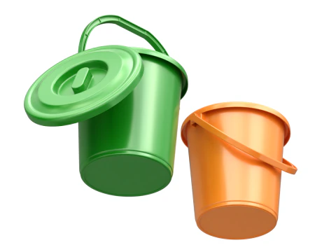 Plastic Bucket with Plastic Handle 3D Model