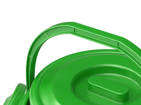 Plastic Bucket with Plastic Handle 3D Model