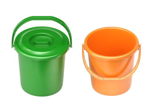 Plastic Bucket with Plastic Handle 3D Model