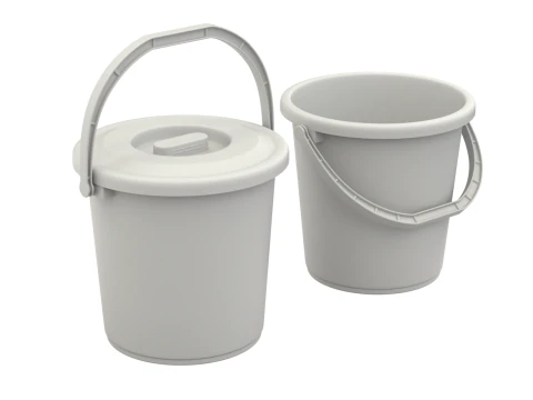 Plastic Bucket with Plastic Handle 3D Model