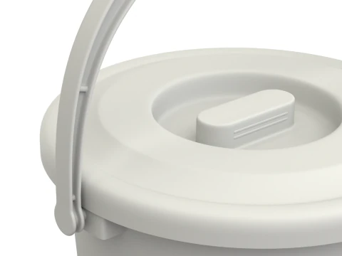 Plastic Bucket with Plastic Handle 3D Model
