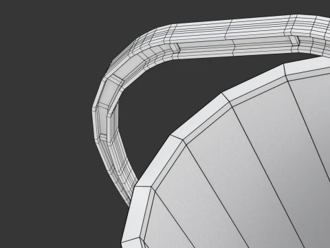 Plastic Bucket with Plastic Handle 3D Model
