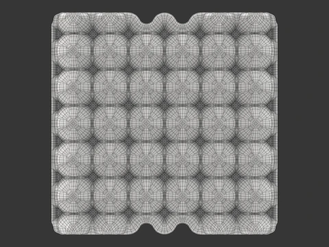 Eggs in a carton package 3D Model