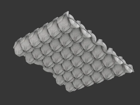 Eggs in a carton package 3D Model