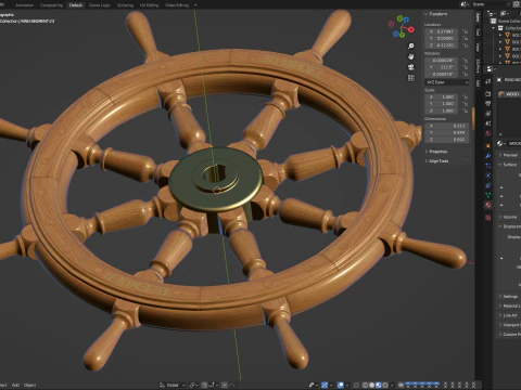 Ruota della nave Modello 3D