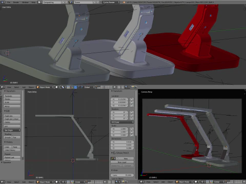 Modern Table Led Lamp 3D Model