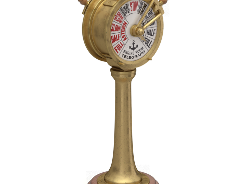 Brass Engine Room Telegraph 3D Модель