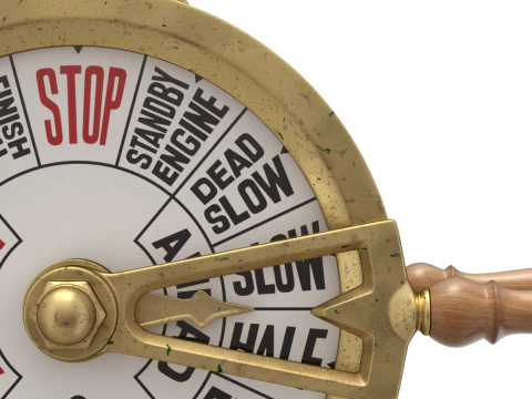 Brass Engine Room Telegraph 3D Model