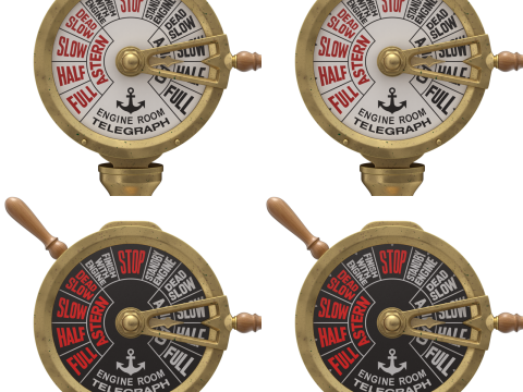 Brass Engine Room Telegraph Modelo 3D