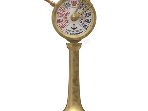 Brass Engine Room Telegraph 3D Model