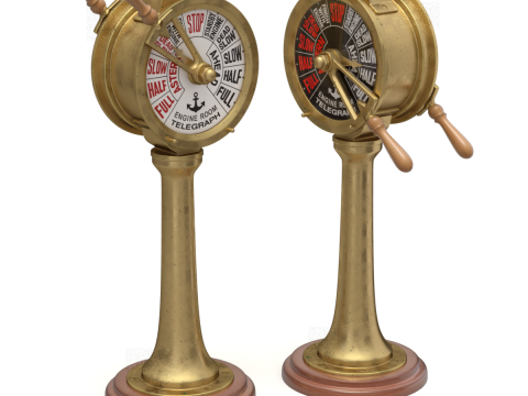 Brass Engine Room Telegraph Modelo 3D