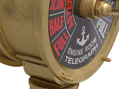 Brass Engine Room Telegraph Modelo 3D