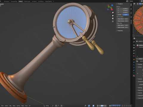 Brass Engine Room Telegraph 3D Model