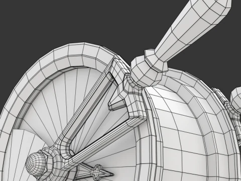 Brass Engine Room Telegraph 3D Model