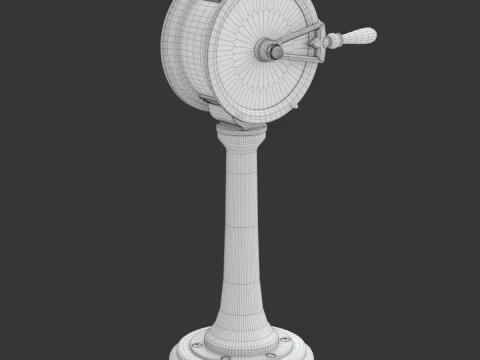 Brass Engine Room Telegraph 3D Model