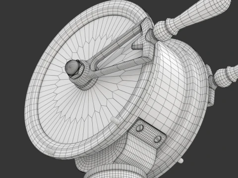 Brass Engine Room Telegraph 3D Model