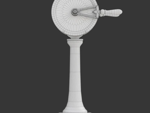 Brass Engine Room Telegraph 3D Model