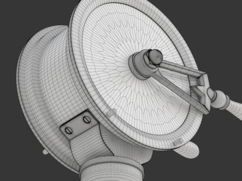 Brass Engine Room Telegraph 3D Model