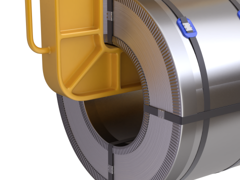 Coil Lifter with Steel Coil Model 3D