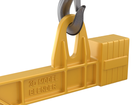 Coil Lifter with Steel Coil Model 3D