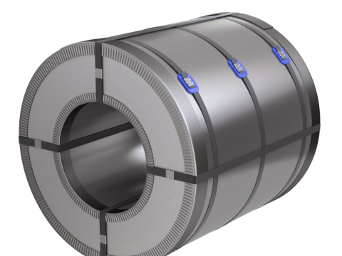 Coil Lifter with Steel Coil Model 3D