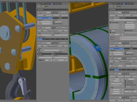 Coil Lifter with Steel Coil 3D Model