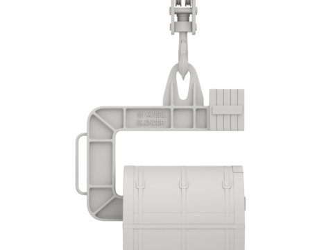 Coil Lifter with Steel Coil Model 3D