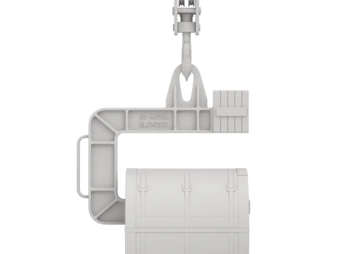 Coil Lifter with Steel Coil 3D Model