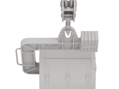 Coil Lifter with Steel Coil 3D Model