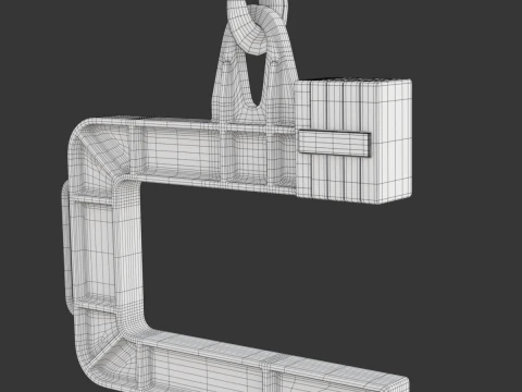 Coil Lifter with Steel Coil 3D Model