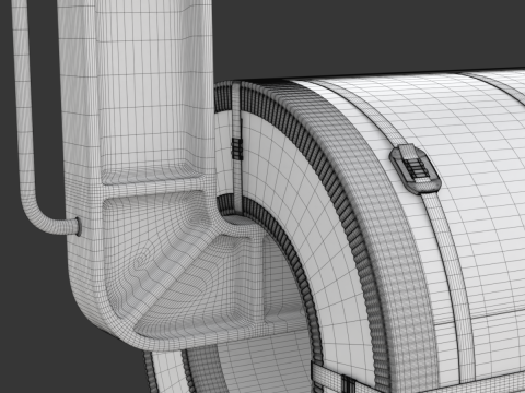 Coil Lifter with Steel Coil Model 3D