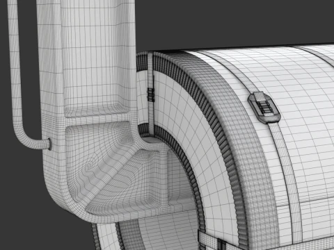 Coil Lifter with Steel Coil 3D Model