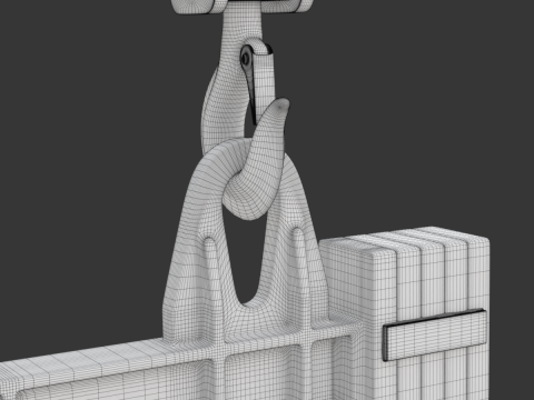 Coil Lifter with Steel Coil Model 3D