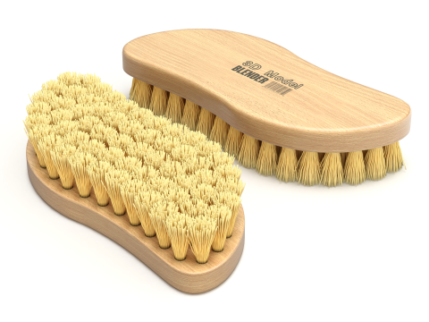 Wooden Scrub Brush Model 3D