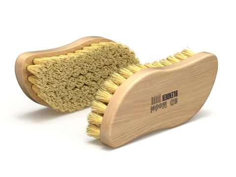 Wooden Scrub Brush Modèle 3D