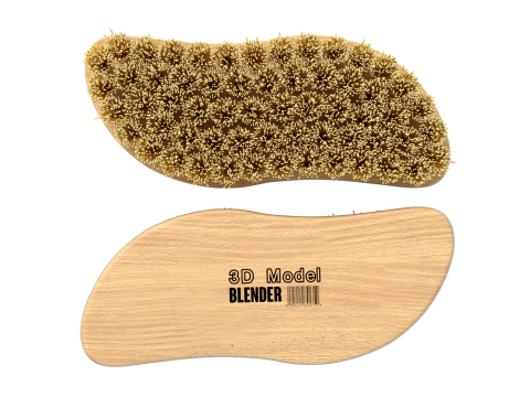 Wooden Scrub Brush Modèle 3D