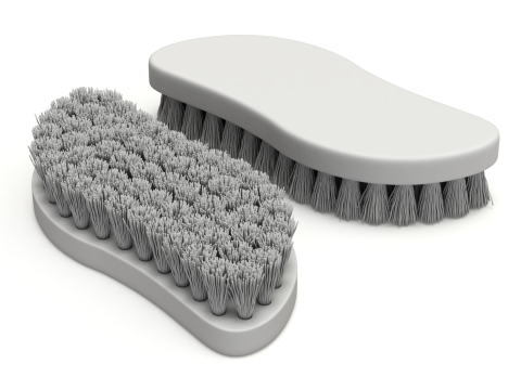 Wooden Scrub Brush Modèle 3D