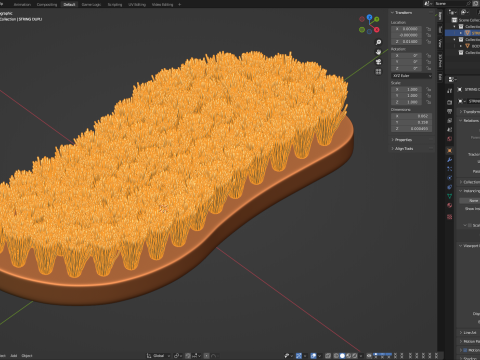 Wooden Scrub Brush Modèle 3D