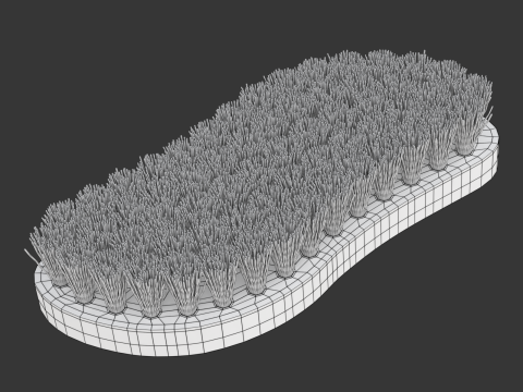 Wooden Scrub Brush Modèle 3D