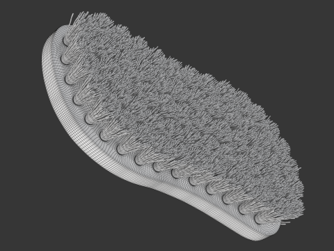 Wooden Scrub Brush Modèle 3D