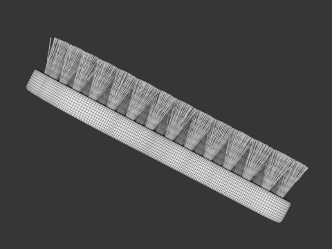 Wooden Scrub Brush Modèle 3D