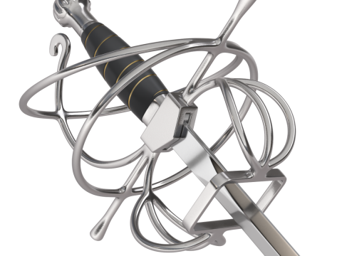 Medieval Fencing Sword Modello 3D
