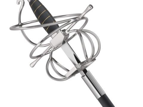 Medieval Fencing Sword 3D Model