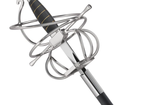 Medieval Fencing Sword 3D Model