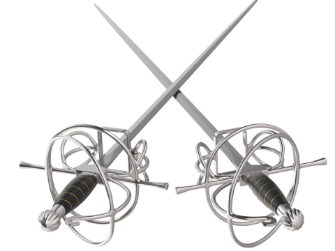 Medieval Fencing Sword 3D Model