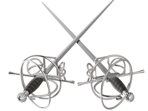 Medieval Fencing Sword 3D Model