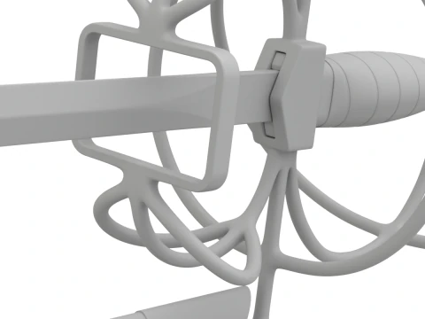 Medieval Fencing Sword 3D Model